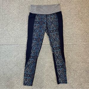 Athleta High Rise Tapestry Chaturanga Pants Town Tight Pull On Size Medium Blue